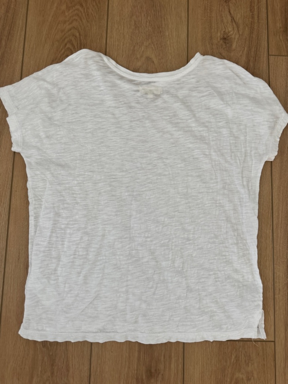 Madewell White Short-Sleeve Slub Scoop Neck Tee - Picture 4 of 6